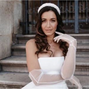 SHEER LONG BRIDAL GLOVES